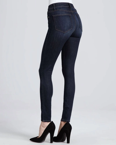 7 For All Mankind The Skinny Crop & Roll Jean In Atbb In Blue