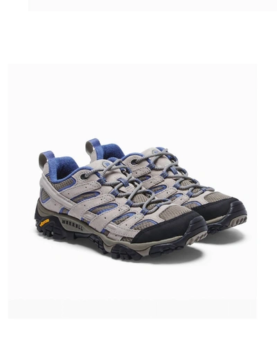 Shop Merrell Women's Moab 2 Ventilator Hiking Shoes - Wide In Aluminum/marlin In Grey