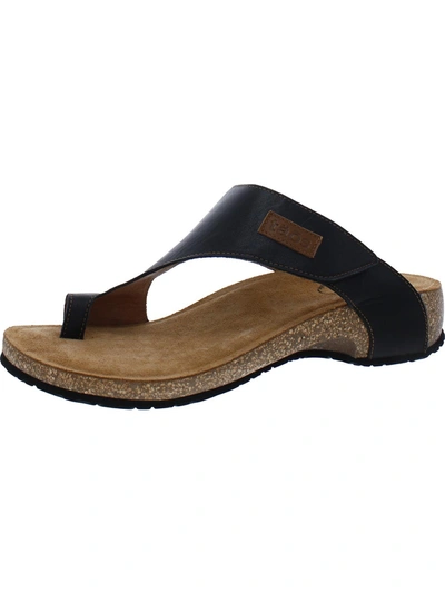 Shop Taos Loop Womens Adjustable Toe Loop Slide Sandals In Black