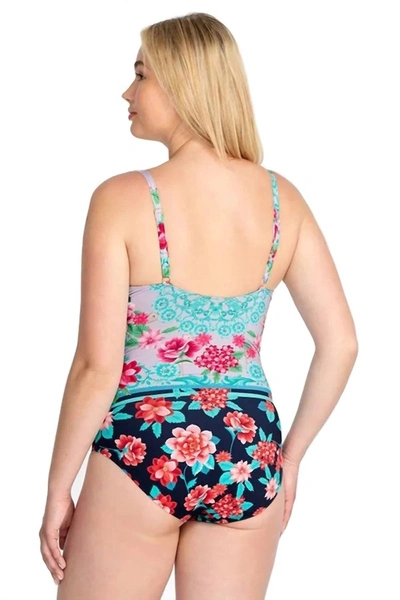 Johnny Was Japer Ruched One Piece Swimsuit In Multi