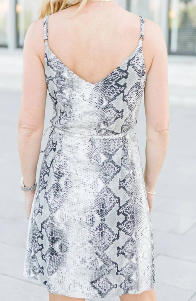 Sanctuary Wrap It Up Tank Dress In Queensnake In Silver