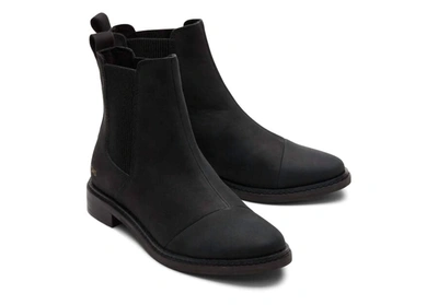 Shop Toms Charlie Leather Boots In Black