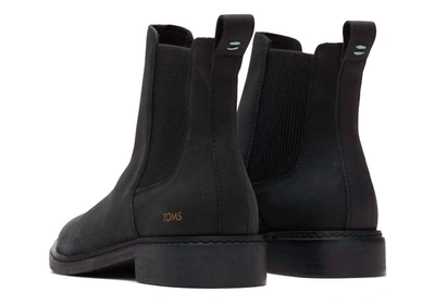 Shop Toms Charlie Leather Boots In Black