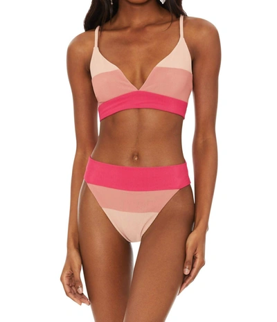 Shop Beach Riot Alexis Bottom In Rouge Color Block In Multi