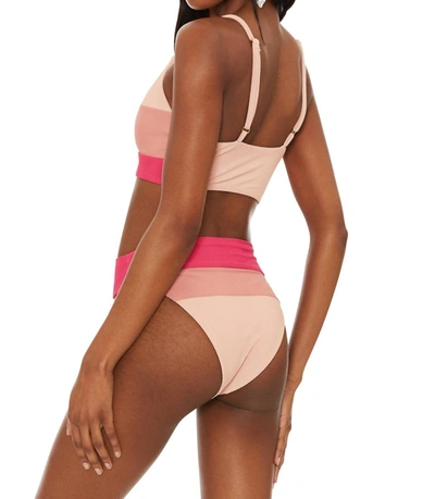 Shop Beach Riot Alexis Bottom In Rouge Color Block In Multi