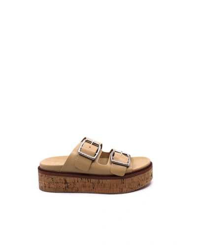 Shop J/slides Belinda Sandals In Sand Leather In Multi