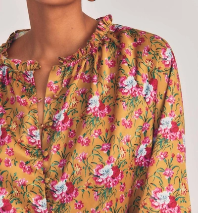 Loveshackfancy Manchester Blouse In Ruby Goldmine In Brown