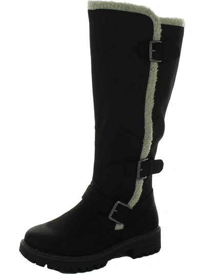 Shop Cliffs By White Mountain Merritt Womens Faux Leather Cold Weather Winter & Snow Boots In Black