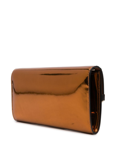 Shop Jimmy Choo Emmie Leather Crossbody Bag In Orange