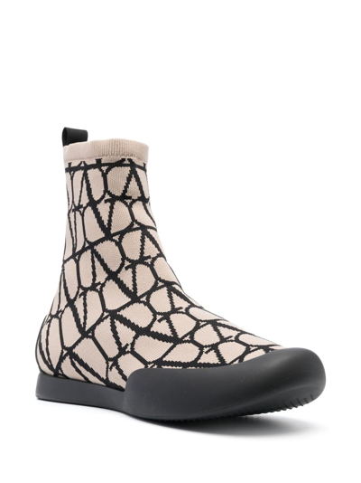 Valentino Cityshore Toile Iconographe Slip-on Sneakers In Neutrals