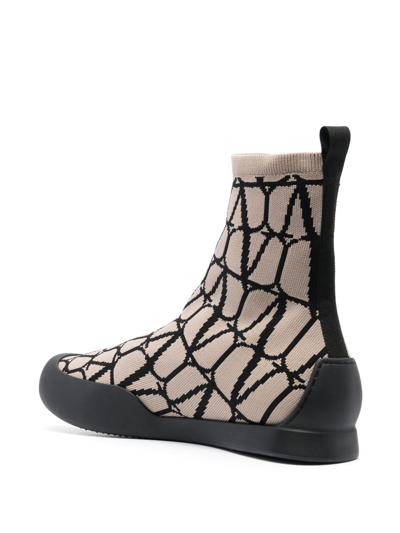 Valentino Cityshore Toile Iconographe Slip-on Sneakers In Neutrals
