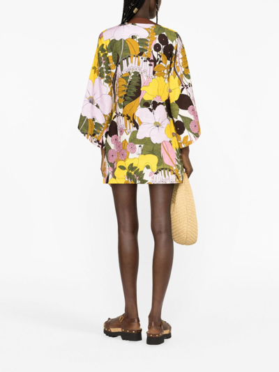 La Doublej Kaftan Mini Dress In Pink