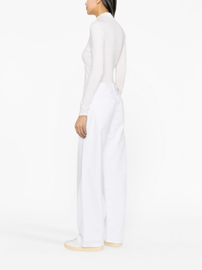 Agolde 90s Crop Mid Rise Loose Straight Jean In Element In White