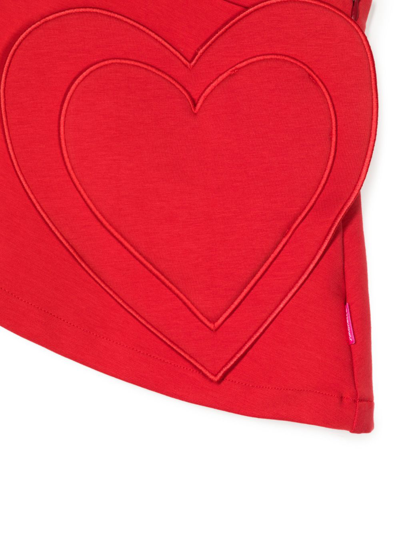 Shop Simonetta Heart-appliqué A-line Miniskirt In Red