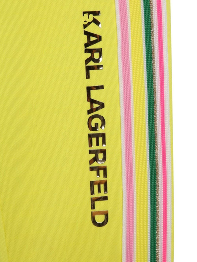 Shop Karl Lagerfeld Logo-print Track Pants In Yellow