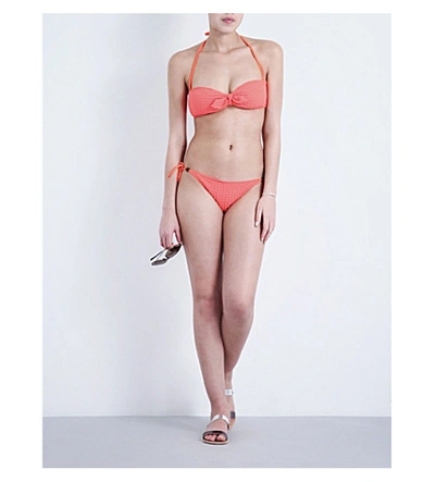 Shop Heidi Klein Chile Bandeau Bikini Top In Neon Coral