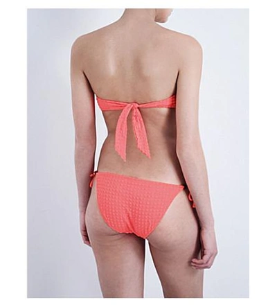 Shop Heidi Klein Chile Bandeau Bikini Top In Neon Coral