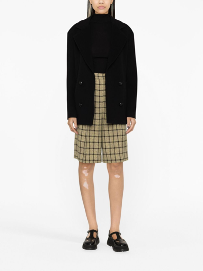 Shop Msgm Double-breasted Buttoned Blazer In Black