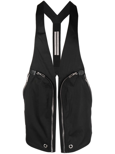 Rick Owens Bauhaus Open-front Vest In Black
