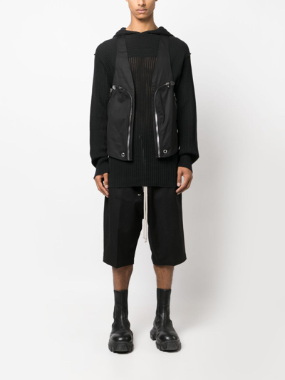 Rick Owens Bauhaus Open-front Vest In Black