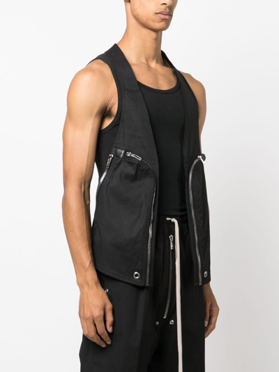 Rick Owens Bauhaus Open-front Vest In Black