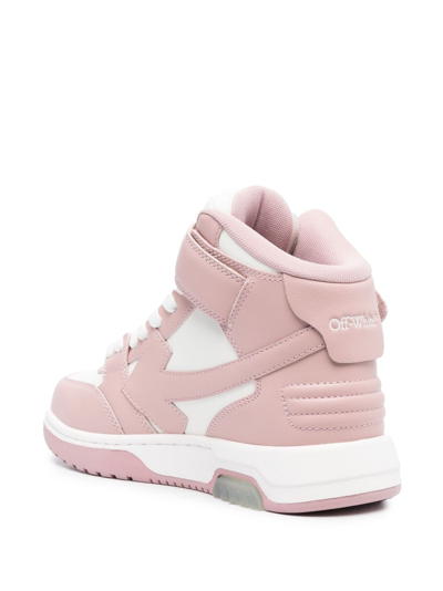 Off-white Off White Woman Sneakers Out Of Office In Pelle Bicolor In White