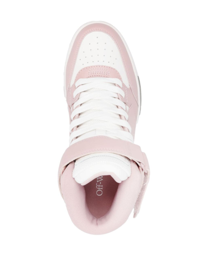 Off-white Off White Woman Sneakers Out Of Office In Pelle Bicolor In White