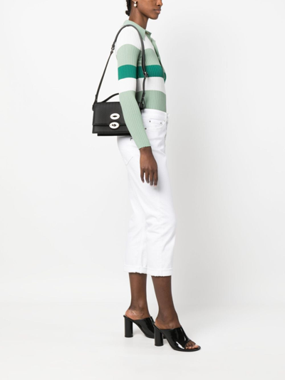 Shop Zanellato Ella Wave-pattern Shoulder Bag In Black