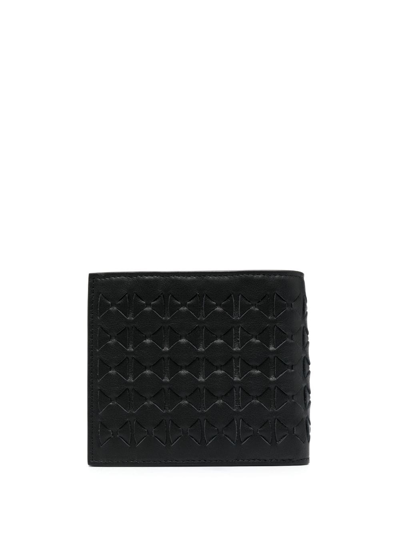 Serapian Mosaico Bi-fold Leather Wallet In Black