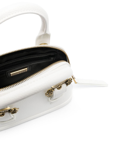 Versace Jeans Couture Baroque-buckle Tote Bag In White