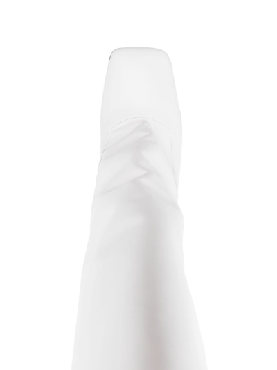 Shop Attico Sienna 110mm Knee-high Boots In White