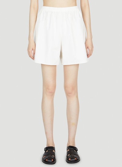 Shop The Row Gunther Elasticated Waistband Shorts In White