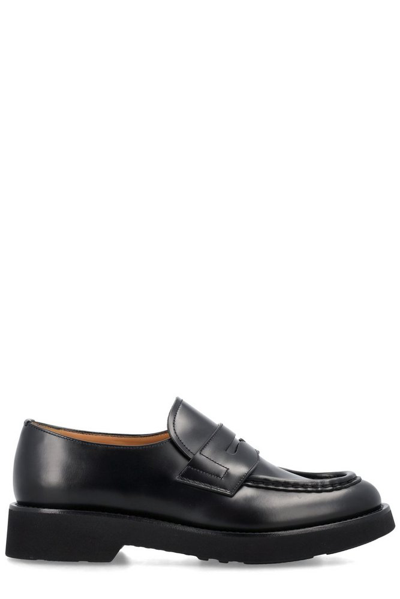 Shop Church's Lynton W L Panelled Loafers In Black