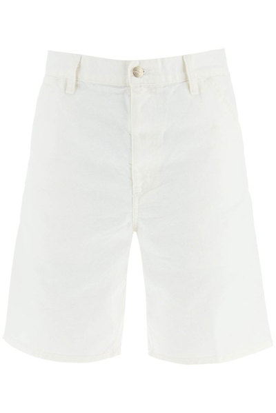 Shop Carhartt Wip Logo Patch Chino Shorts In White