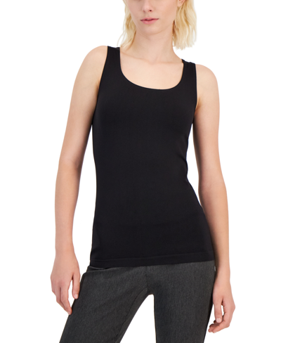 Inc International Concepts Women's Seamless Layering Tank Top, Created For Macy's In Deep Black