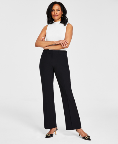 Shop Inc International Concepts Women's Curvy Bootcut Pants, Regular, Long & Short Lengths, Created For Macy's In Deep Black