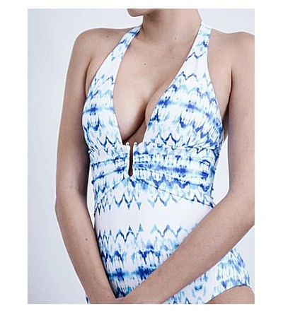 Shop Heidi Klein Ventura Plunge Swimsuit In Print