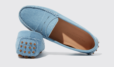 Shop Scarosso Ashley Light Blue Denim - Woman Loafers & Flats Light Blue In Light Blue - Denim