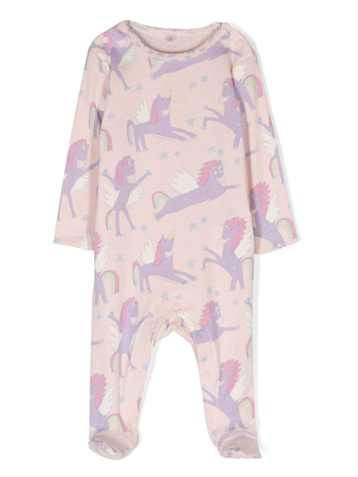 Shop Stella Mccartney Motif-print Organic-cotton Babygrow Set In Pink