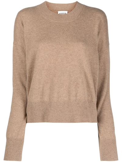 Shop P.a.r.o.s.h Fine-knit Cashmere Sweatshirt In Brown