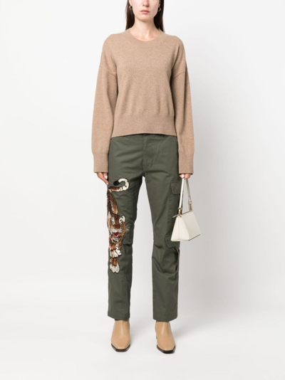 Shop P.a.r.o.s.h Fine-knit Cashmere Sweatshirt In Brown