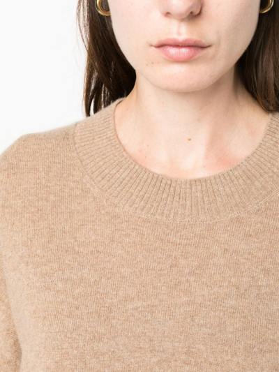 Shop P.a.r.o.s.h Fine-knit Cashmere Sweatshirt In Brown