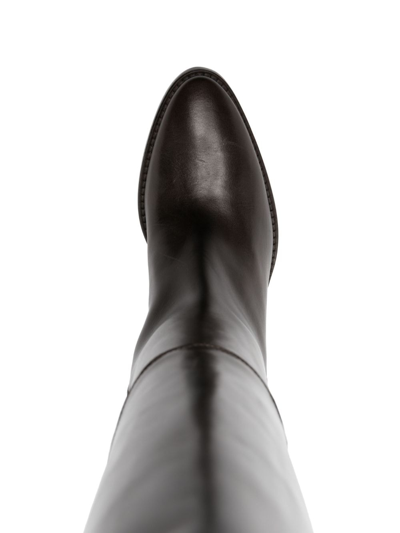 P.a.r.o.s.h 65mm Knee-high Leather Boots In Brown
