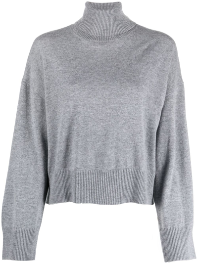 Shop P.a.r.o.s.h Roll-neck Cashmere Sweatshirt In Grey