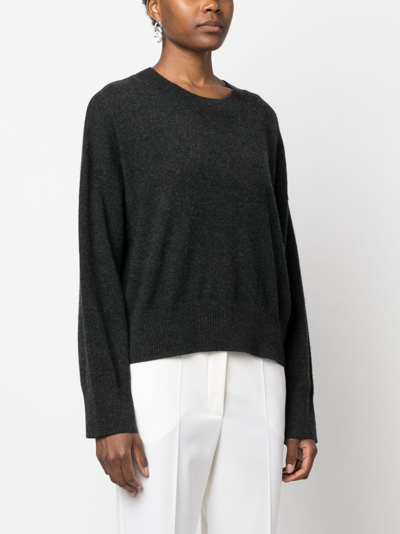 P.a.r.o.s.h Round-neck Cashmere Jumper In Grey