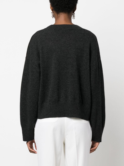 P.a.r.o.s.h Round-neck Cashmere Jumper In Grey