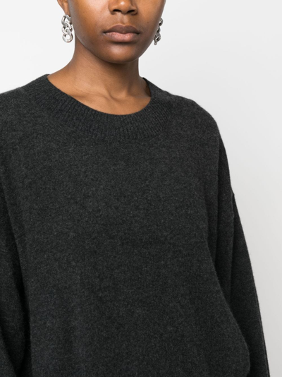 P.a.r.o.s.h Round-neck Cashmere Jumper In Grey