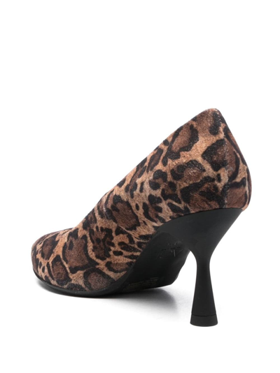 Shop Agl Attilio Giusti Leombruni Isolde 80mm Leopard-print Pumps In Black