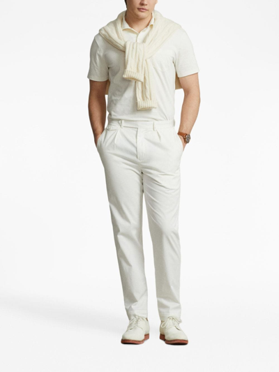 Shop Polo Ralph Lauren Short-sleeve Cotton Polo Shirt In Neutrals