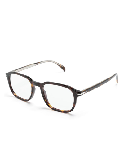 Shop Eyewear By David Beckham Db 1084 Square-frame Glasses In Brown